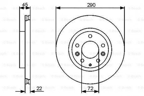 Тормозной диск BOSCH 0986479474