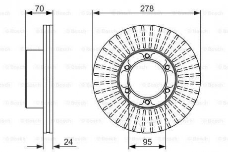 Тормозной диск BOSCH 0986479488 (фото 1)