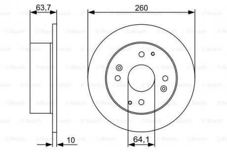 Диск тормозной BOSCH 0986479504 (фото 1)