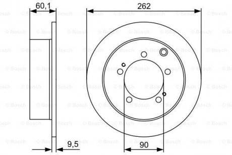 Тормозной диск BOSCH 0986479512 (фото 1)