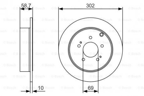 ДИСК тормозной задний BOSCH 0 986 479 532 (фото 1)