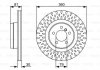 Гальмівний диск LAND ROVER Range Rover III 3,6TD-4,2 05- F BOSCH 0986479557 (фото 2)