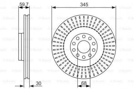 Тормозной диск BOSCH 0986479589 (фото 1)