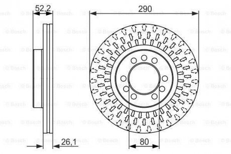 Тормозной диск BOSCH 0986479626 (фото 1)