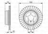 Гальмівний диск BMW 7(E65,E66) 730i,iL 04-08 R BOSCH 0986479671 (фото 1)