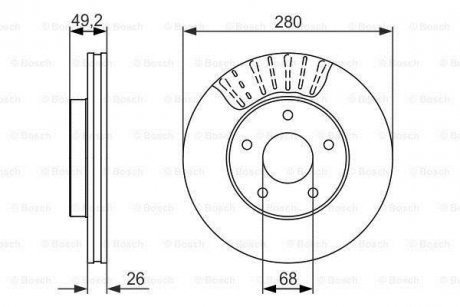 Тормозной диск BOSCH 0986479678