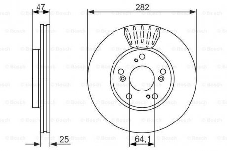 Тормозной диск BOSCH 0986479686 (фото 1)