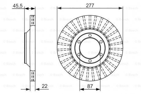 Тормозной диск BOSCH 0986479702 (фото 1)