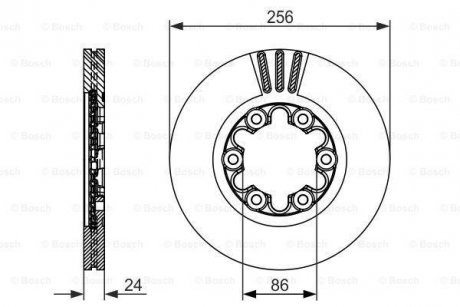 Тормозной диск BOSCH 0986479712 (фото 1)