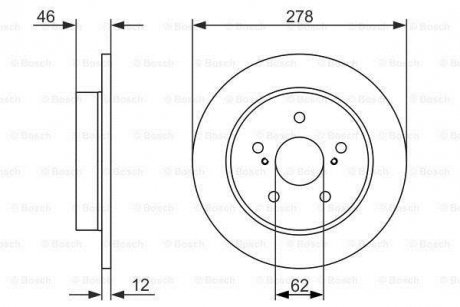 Тормозной диск BOSCH 0986479752 (фото 1)