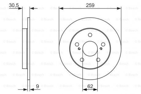 Тормозной диск BOSCH 0986479765