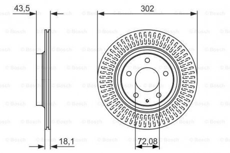 Тормозной диск BOSCH 0986479796 (фото 1)