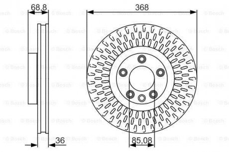 Тормозной диск BOSCH 0986479A33 (фото 1)