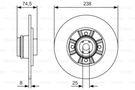 Тормозной диск BOSCH 0986479A48