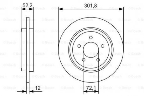 Тормозной диск 0 986 479 A53 BOSCH 0986479A53 (фото 1)