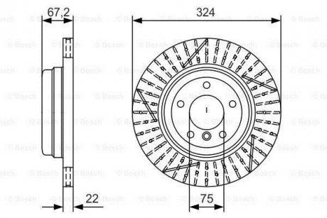 Диск тормозной BMW 1 E81/3 E90 \'\'R "05-13 BOSCH 0986479A78 (фото 1)