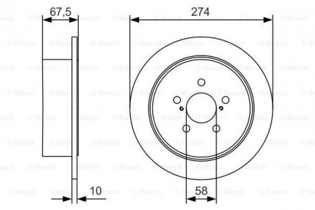 Диск тормозной BOSCH 0986479A82 (фото 1)