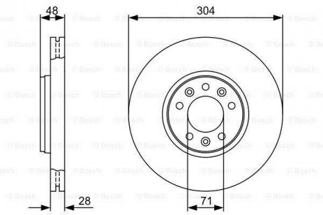 Тормозной диск 0 986 479 C53 BOSCH 0986479C53