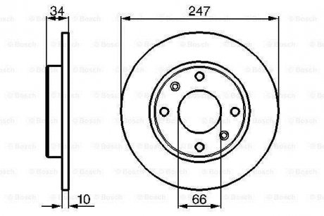 Тормозной диск 0 986 479 C54 BOSCH 0986479C54