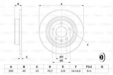 Тормозной диск 0 986 479 C58 BOSCH 0986479C58