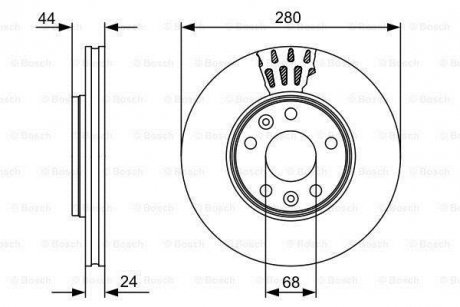 Диск гальмівний BOSCH 0 986 479 C62