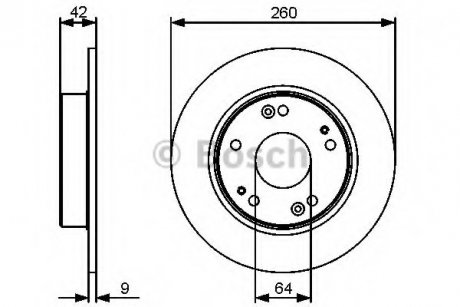 Тормозной диск 0 986 479 C63 BOSCH 0986479C63