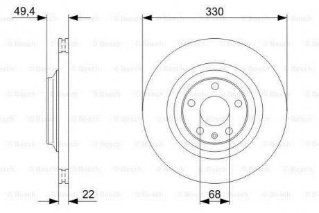 Тормозной диск 0 986 479 C64 BOSCH 0986479C64