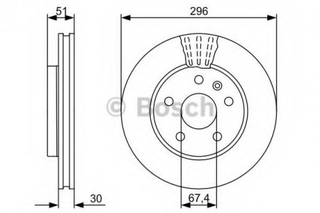 Диск гальмівний BOSCH 0 986 479 C65 (фото 1)