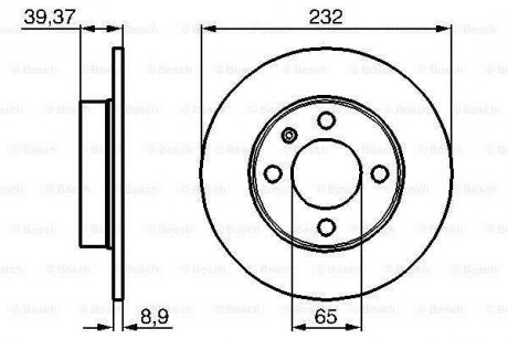 Тормозной диск 0 986 479 C67 BOSCH 0986479C67