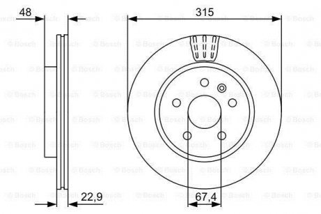 Тормозной диск 0 986 479 C71 BOSCH 0986479C71