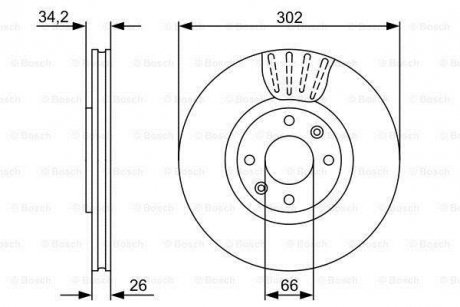 Тормозной диск 0 986 479 C72 BOSCH 0986479C72