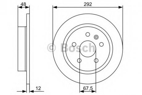 Тормозной диск 0 986 479 C73 BOSCH 0986479C73