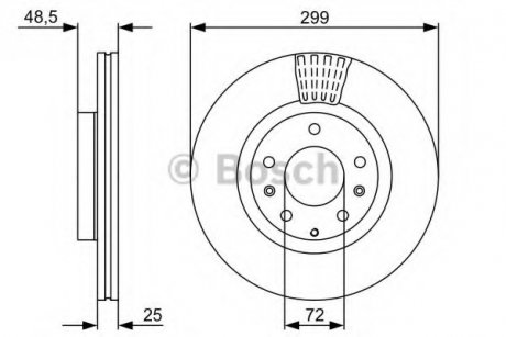 Тормозной диск 0 986 479 C74 BOSCH 0986479C74