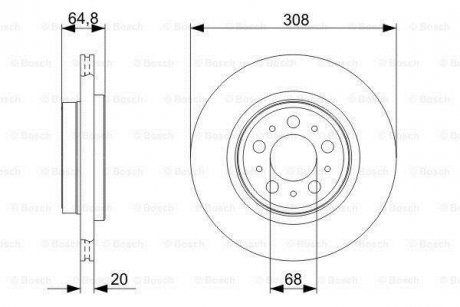 Тормозной диск 0 986 479 C78 BOSCH 0986479C78