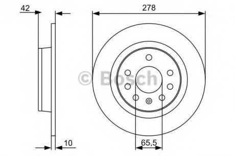 Диск гальмівний BOSCH 0986479C80