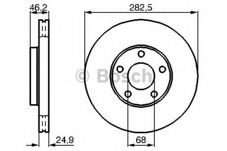 Тормозной диск 0 986 479 C81 BOSCH 0986479C81