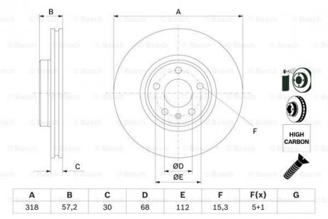 Диск гальмівний BOSCH 0 986 479 E49