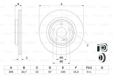 Тормозной диск BOSCH 0 986 479 F75