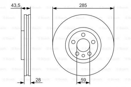 Гальмівний диск CITROEN/FIAT/LANCIA/PEUGEOT C8/Jumpy/Scudo/807/Expert \'\'F "99>> PR2 BOSCH 0 986 479 S62 (фото 1)