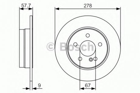 Тормозной диск BOSCH 0986479S96