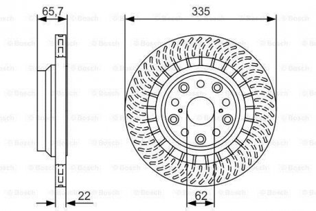 ДИСК тормозной задний правый BOSCH 0 986 479 T34