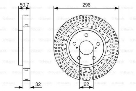 Диск тормозной LEXUS/TOYOTA GS/IS/Mark X \'\'FR BOSCH 0986479T37 (фото 1)