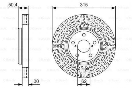 Тормозной диск BOSCH 0986479T40 (фото 1)