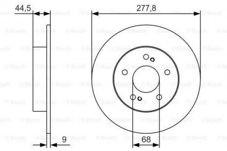 Гальмівний диск NISSAN Cefiro/Maxima QX \'\'R \'\'2,0-3,0 \'\'94>> BOSCH 0986479T86