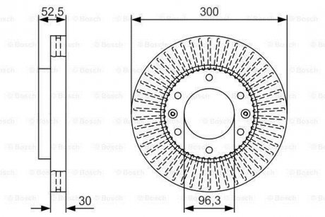 Тормозной диск 0 986 479 T88 BOSCH 0986479T88