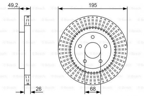 Тормозной диск NISSAN Altima F'2,5-3,5'06>> BOSCH 0986479T99