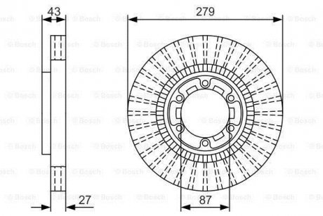 Тормозной диск BOSCH 0986479U06 (фото 1)