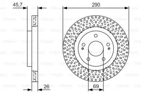 Тормозной диск BOSCH 0986479U80