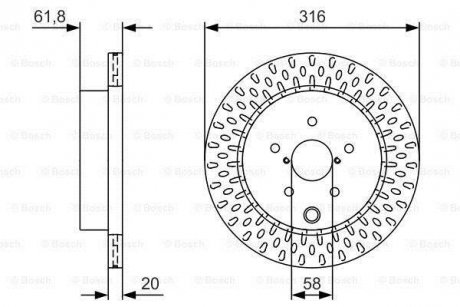 Тормозной диск BOSCH 0 986 479 V05 (фото 1)