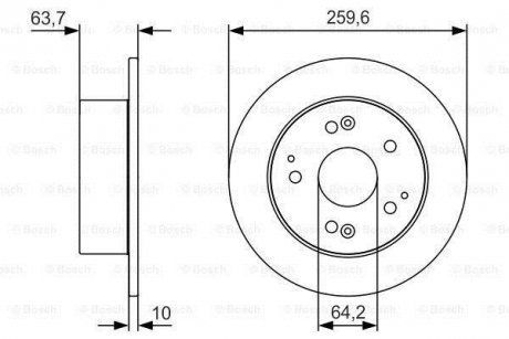 Тормозной диск BOSCH 0986479V39